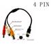Lierteer Cctv 4 Pin Aviation To Bnc Rca Cable With Video Audio And Dc Power Camera Cable