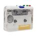 Dcenta TON010S Portable Cassette to MP3 Player USB Tape Player MP3 Converter with 3.5mm AUX Input Software Cassette Capture Audio Player Compatible with PC Laptop