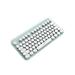 UHUYA Wireless Keyboard Cute Compact 2.4G USB Wireless Keyboard Round Key Quiet Click Small Size for Computer Laptop PC Desktop Windows Light Green