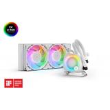 EK-Nucleus AIO CR240 Lux D-RGB White - 240 mm All-in-One Liquid CPU Cooler with EK FPT Fans Water Cooling Computer Parts 120mm Fan Compatible with Latest Intel & AMD CPUs