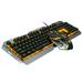 UHUYA Keyboard and Mouse Combo Gaming Keyboard Mechanical Keyboard and Mouse V1 104 Key USB Wired RGB LED Black A