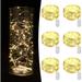 6 Pack Fairy Lights Battery Operated - 6.6 ft 20 LED Mini String Lights Waterproof Silver Wire Firefly Lights for Vases Mason Jars DIY Crafts Plants Table Centerpieces Wedding Warm White