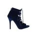 Chinese Laundry Heels: Blue Print Shoes - Women's Size 7 1/2 - Peep Toe