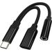 USB-C to 3.5mm Headphone Adapter Dongle(2 in 1)DAC Type C Charger Splitter Accessories for Samsung Galaxy S22 S21 S20 FE Ultra Note10 S9 S10 LG iPad Pro Google Pixel Aux Jack Cord Audio Charging Cable