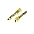 5pcs Gold 6.3mm 1/4 Male Plug to 3.5mm 1/8 Female Jack Stereo Headphone Audio Adapter Home Connectors Adapter Microphone