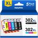 302 Ink for Epson 302XL 302 XL T302XL Ink Cartridges for Expression Premium XP-6000 XP-6100 Printer (Black Photo Black Cyan Magenta Yellow 5-Pack)