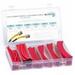 Techflex 6 in. Shrinkflex Heat Shrink Tubing Kit 2 - 1 Shrink Red - 110 Piece