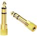 6.35mm Male 1/4 inch to 3.5mm Female 1/8 inch Aux Plug Converter Audio Stereo Adaptor Gold Plated for Keyboard Digital Piano Amplifier Earphone 2 Pack