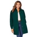 Plus Size Women's Long Denim Jacket by Jessica London in Emerald Green (Size 18 W) Tunic Length Jean Jacket