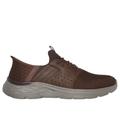 Skechers Men's Slip-ins RF: Garner - Newick Slip-On Shoes | Size 9.5 | Brown | Textile/Synthetic | Vegan