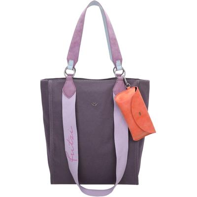 Henkeltasche FRITZI AUS PREUSSEN "Izzy02", Damen, Gr. B/H/T: 11cm x 39cm x 32cm, lila, Baumwolle, Taschen, mit abnehmbarem Brillenetui Image