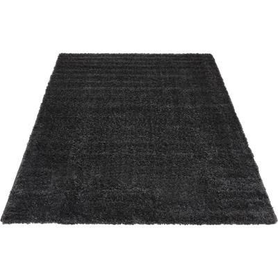 Hochflor-Teppich ANDIAMO "Chicago", grau (anthrazit), B:160cm H:40mm L:230cm, Obermaterial: 100% Polypropylen, Teppiche, Uni Farben, weich & kuschelig, ideal im Wohnzimmer & Schlafzimmer Image