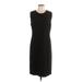 Lauren by Ralph Lauren Casual Dress - Sheath Crew Neck Sleeveless: Black Print Dresses - Women's Size Large