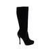 Rene Caovilla Boots: Black Print Shoes - Women's Size 40 - Almond Toe