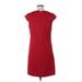 Kenneth Cole New York Casual Dress - Shift: Red Solid Dresses - Women's Size 6