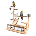 Perroquet en bois naturel Playstands Bird Swing Escalade Échelle Pont Perche