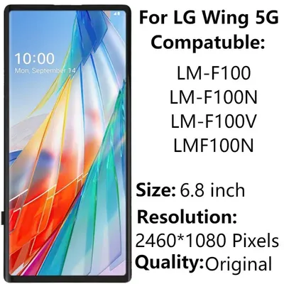Original 6.8 "pour LG Wing 5G LCD écran tactile Hébergements eur assemblée remplacement LG Wing 5G