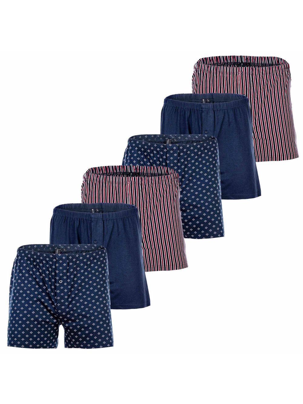 YOURBASICS Boxershort 6er Pack Herren blau, L Image