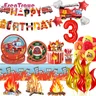 Ballons de décoration de fête d'anniversaire pour garçons pompier pompier pompier poulet