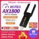 Fenvi wifi 6 ax1800 usb 3 0 adapter dual band 2 4g/5ghz usb empfänger dongle wifi netzwerk karten