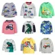 Wenig maven Jungen Langarm T-shirts Baumwolle Fahrzeug Bagger Dinosaurier Muster Baby Jungen Tops