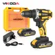 YIKODA 12/16.8/21V Electric Screwdriver Cordless Drill Two Speed Rechargeable Lithium Battery Mini