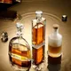 500ml Diamond-Shaped Small Wine Bottle with Cork Stripes Whiskey Brandy Vodka Shochu Fruit Wine Hip