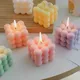 Small Bubble Cube Candle Creativity Ball Cube Aromatherapy Candle Modeling Ornaments Soy Wax Scented
