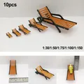 10pcs Model Train HO TT Scale 1:87 Bench Chair Settee Street Park Layout Plastic Crafts Home Decor