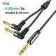 Nku 1/4" TRS Stereo To Dual 1/4" TS Mono Insert Cable Stereo Breakout Cable 6.5mm 1/4" TRS Jack Y