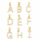 OCESRIO Trendy Small Pearl 26 Letters Necklace Pendant Copper Gold Plated Initial Alphabet Jewelry