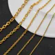 Width 1.6mm/2.4mm/3mm/4mm/5mm Stainless Steel Rolo Chain In Gold Color High Quality Charm Pendant