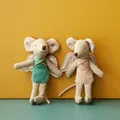 10cm Mini Mouse Angel Toys Handmade Cute little Mouse Fabric Toy Stuffed Aniaml Plushie for Toddler