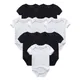 3/5/6/8PCS Solid Cotton Unisex Newborn Baby Girl Clothes Bodysuits Short Sleeve Baby Boy Clothes