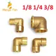 1/8" 1/4" 3/8" 1/2" 3/4" 1" Female x Male Thread 90 Deg Brass Elbow Pipe Fitting Connector Coupler