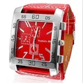 Reloj Mujer Fashion Square Watch Women Red Watches Large Face Wide Strap Quartz Wristwatches Women