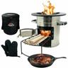 Rocket cooker inkl. grillpanna bbq Rocket Stove Campingkök - Arebos