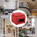 Faux Leather Storage Ottoman Square Toy Storage Chest Coffee Table Top Cover Storage Boxes Footrest Stool for Bedroom Lounge