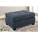 Cozy Fabric Cocktail Ottoman with Button Tufted Seat Padded Seat Toy Chest Footrest Stool for Living Room Bedroom