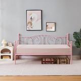 Javlergo Twin Metal Daybed Frame with Slats, Classic Mattress Foundation, No Box Spring Needed