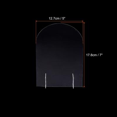 Clear Arched Semicircle Acrylic Place Cards for DIY Party Restaurant Instruction