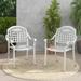 Gymax 2 Pieces Cast aluminum patio chair bistro dining chair outdoor