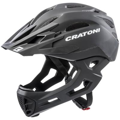 Bike Cross Helm CRATONI "MTB-Fahrradhelm C-MANIAC" Helme Gr. 52/55 Kopfumfang: 52cm - 55cm, schwarz (schwarz matt)