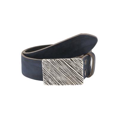 Ledergürtel, Damen, Gr. 120, blau, Rindsleder, RETTUNGSRING BY SHOWROOM 019, modisch,klassisch, Gürtel, mit auswechselbarer Koppelschließe Image
