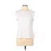 Adidas Active Tank Top: White Color Block Activewear - Women's Size Large