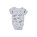 Carter's Short Sleeve Onesie: Gray Marled Bottoms - Size 3 Month