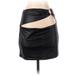 Shein Faux Leather Skirt: Black Bottoms - Women's Size 3