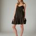 Lucky Brand Drop Waist Embroidered Mini Dress - Women's Clothing Dresses Mini Dress in Caviar, Size M
