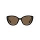 A|X ARMANI EXCHANGE Women's Ax4111su Universal Fit Cat Eye Sunglasses, Black/Dark Brown, 54 mm