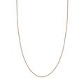 14ct Rose Gold 1.5mm Hollow Rolo Chain Necklace Lobster Lock Closure Jewelry Gifts for Women - 41 Centimeters